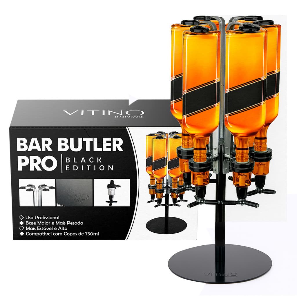 Dispenser de Bebidas Bar Butler Pro Black Edition 45ml Lançamento