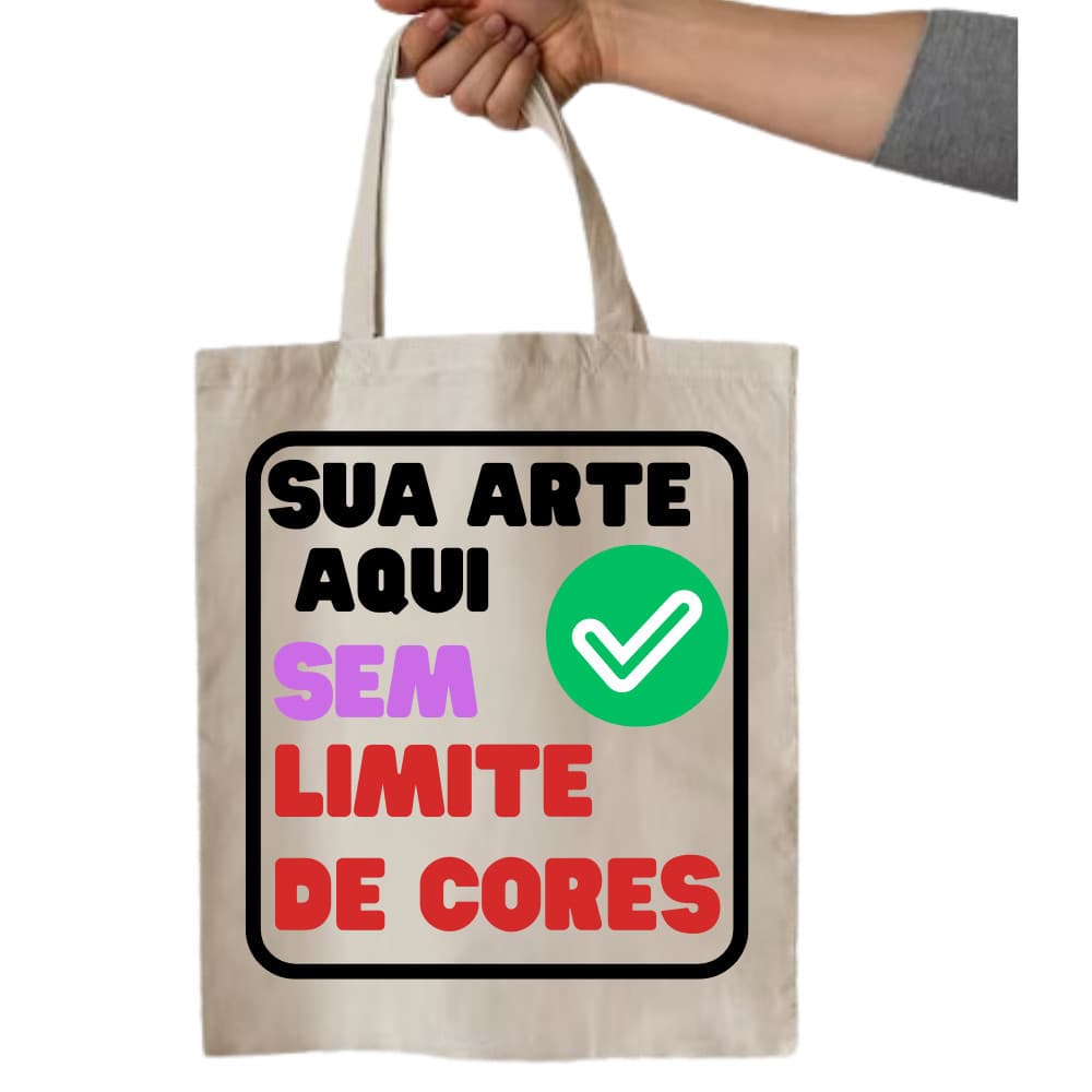 Ecobag Personalizada 100% Algodão Sacola Bolsa Com Sua Arte Logo Desenho