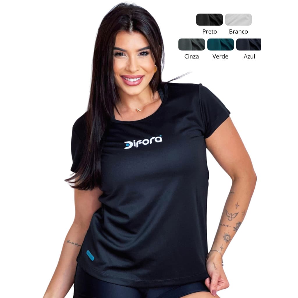 Blusa Dry Fit Difora – Camiseta Fitness Leve e Respirável para Academia ou Dia a Dia