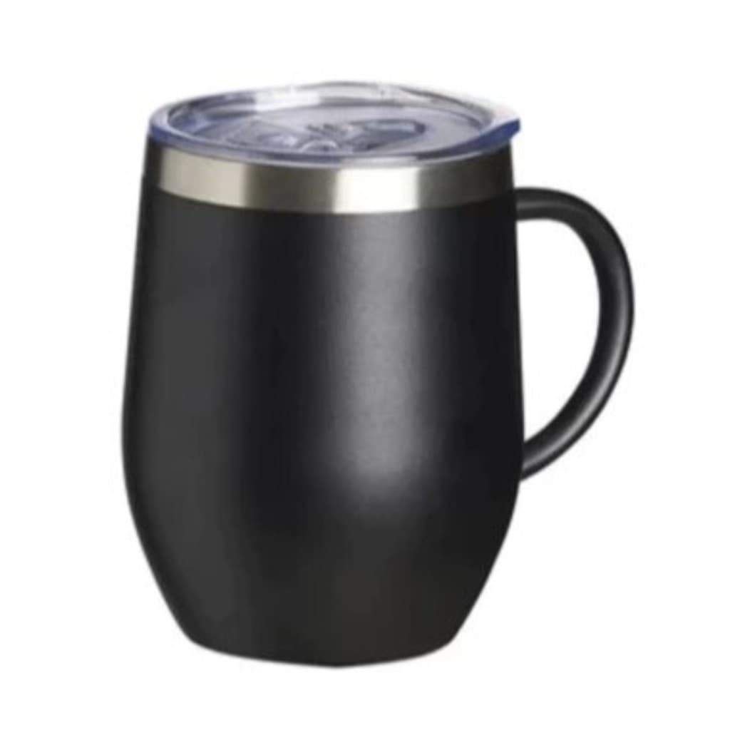 Copo de alça Cuia Térmica 350ml Em Inox Com Tampa e alças