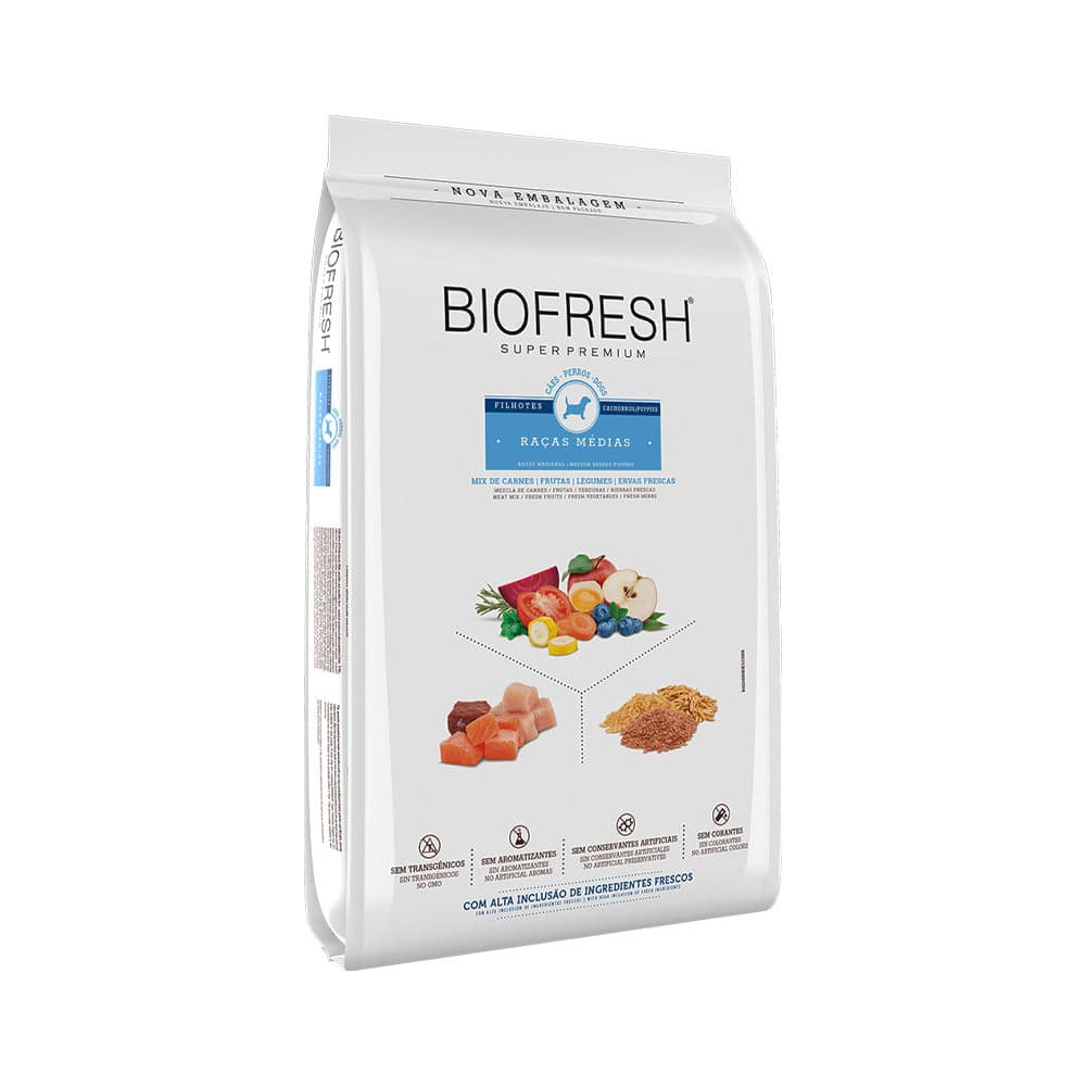 Ração BioFresh SP Cão Filhote Porte Médio 15Kg