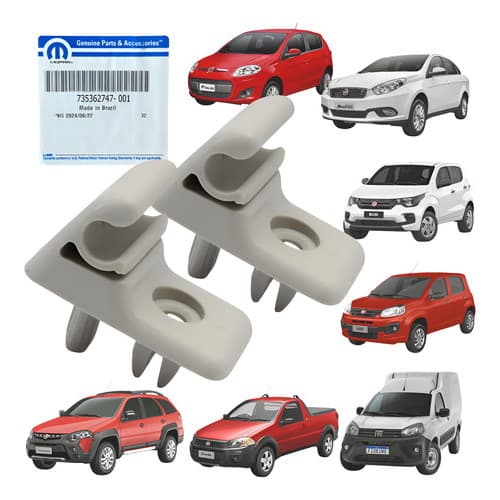 Par Suporte Quebra Sol Original Fiat Uno Vivace Way Mobi Fiorino Palio Strada Siena