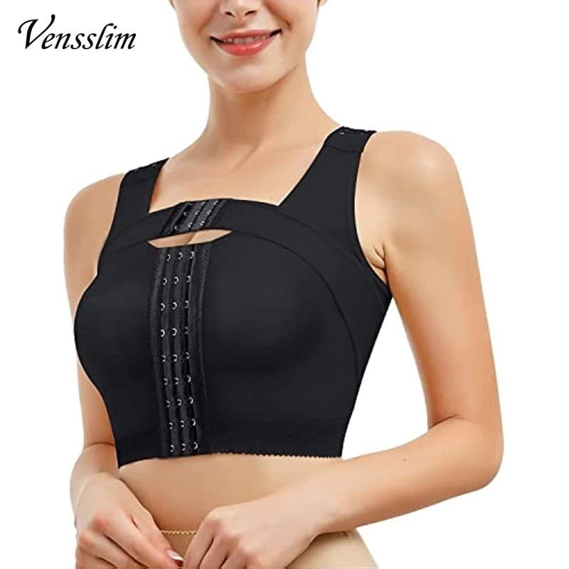 Venslim Mulheres Pós-Cirurgia Sutiã Fechamento Frontal Modelador De Corpo Push Up Corset Corretor De Postura Com Faixa D