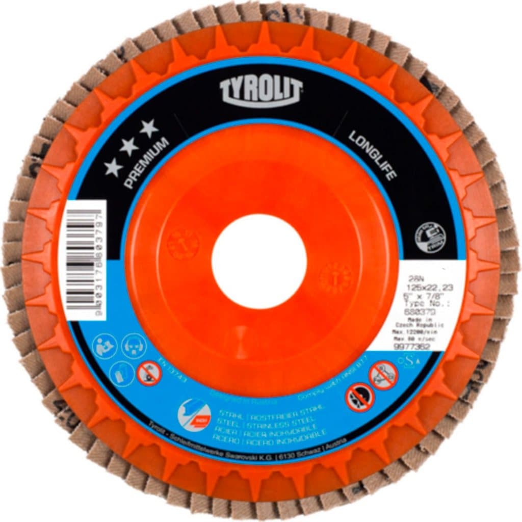 Disco Flap 4.12" Grão 60 Premium Zirconio Reto Nylon Tyrolit 680373
