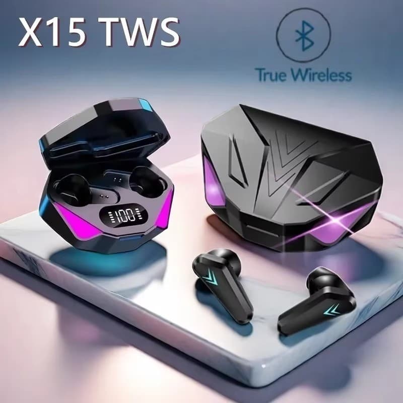 Fones X15 Pro Estéreo Sem Fio Reduz Ruídos Ambientais Ideal para Jogos Online