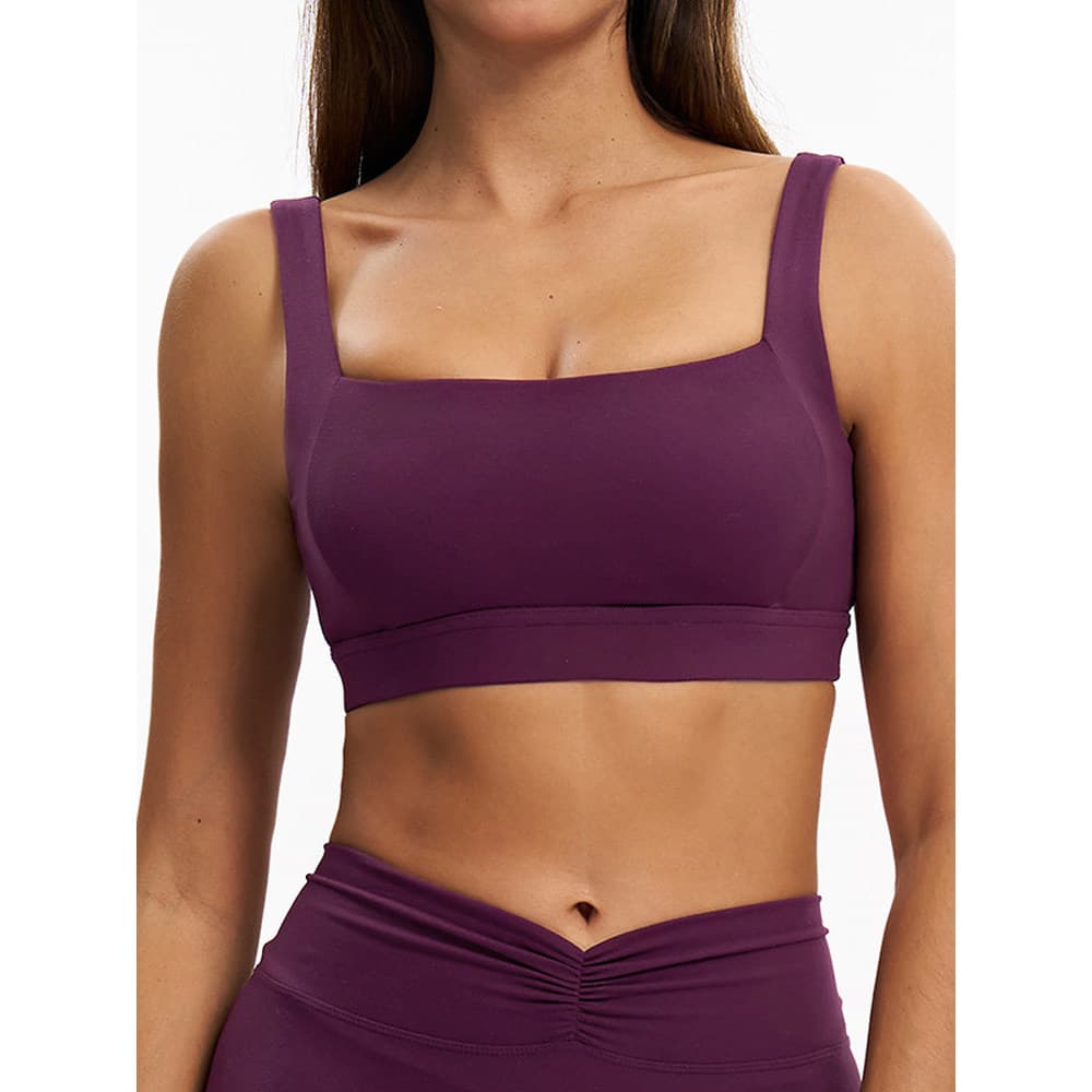 Europeu americano escovado apertado Yoga sutiã oco geométrico bonito volta de secagem rápida roupa interior Fitness corr