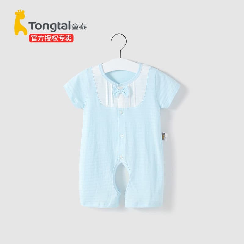 Tongtai bebê macacão de manga curta verão estilo fino roupas de verão do bebê puro algodão desossado macacão bebê verão