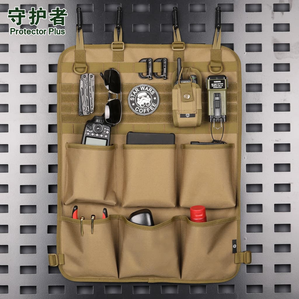 Saco de armazenamento traseiro do assento de carro pendurado saco camuflagem multifuncional tático encosto do carro saco