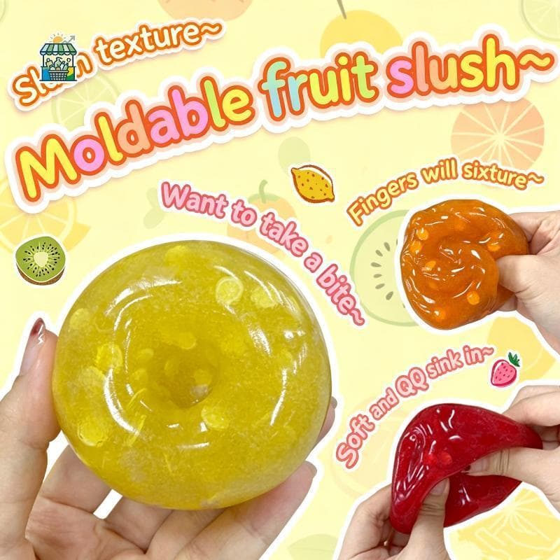 Smoothie De Frutas Artesanal , Bola De Estresse Barulhento , Brinquedo De Plástico Inquebrável Para Adultos E Crianças ,