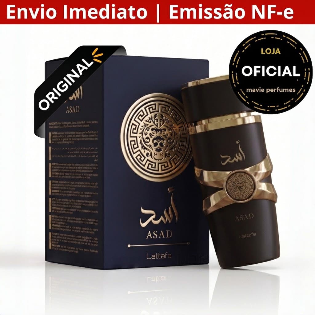 🔥Frete Grátis Perfume Árabe Asad Black Lattafa Original 100ml Masculino
