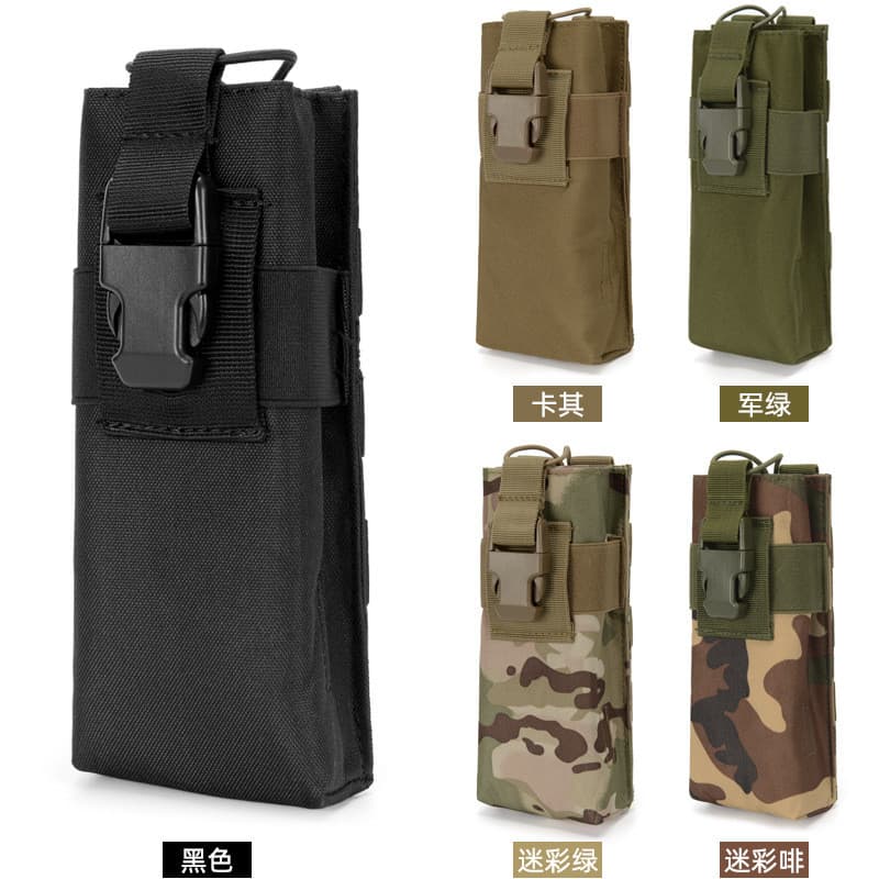 Acampamento ao ar livre caminhadas escalada Molle grande Walkie-Talkie saco bolsa acessório tático saco de garrafa de ág