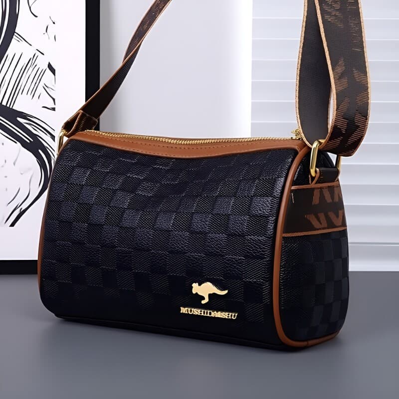 bolsa transversal feminino Bolsa Primavera Verão Nicho Boston Ombro Bolsa De Couro Genuíno