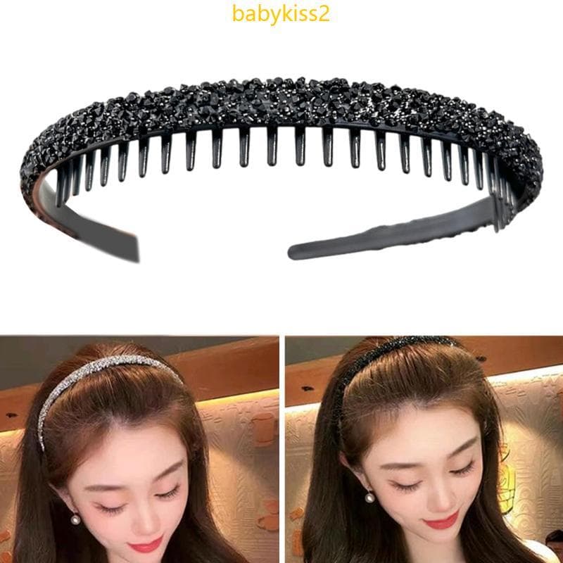 Strass Hairband Elegante Dente Pente Bandana Para Menina Uso Diário