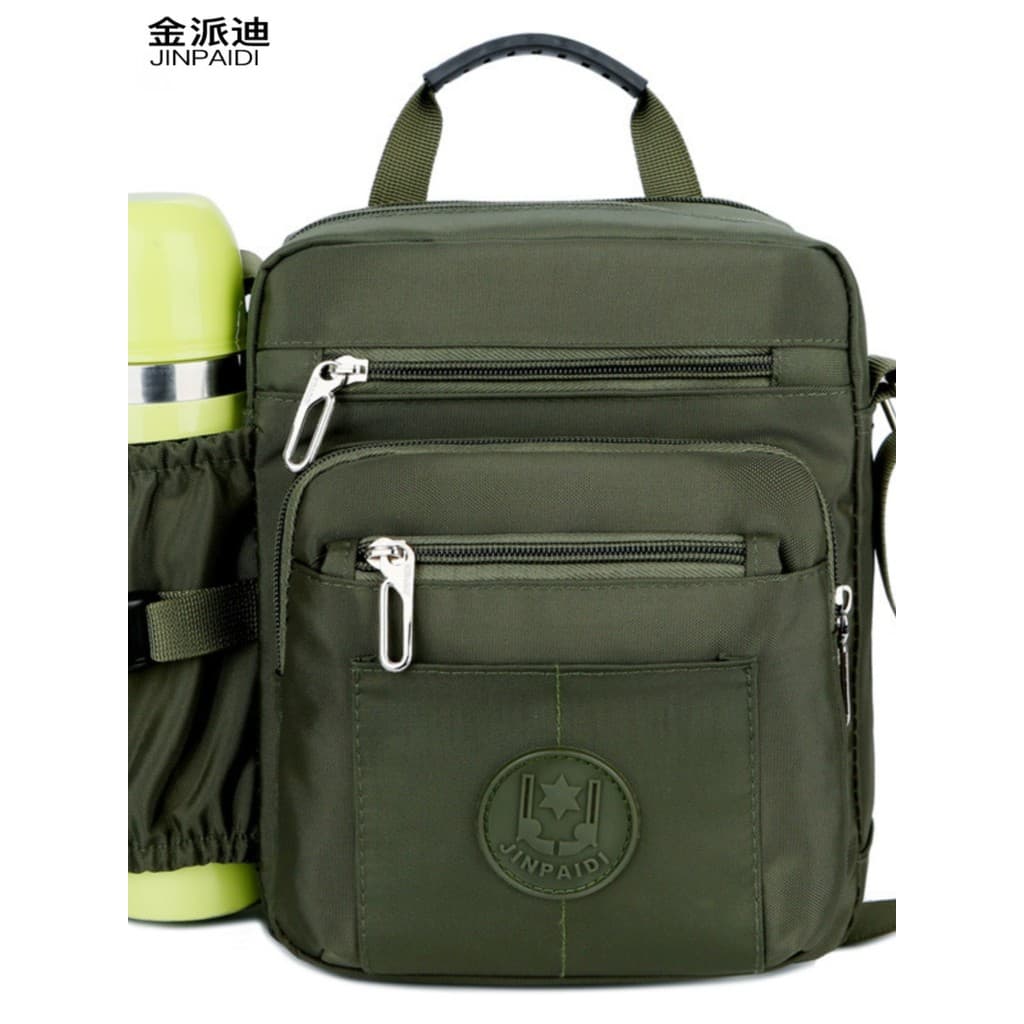 Jinpaidi novo estilo bolsa masculina de náilon ombro mensageiro grande capacidade Casual masculino feminino compartiment
