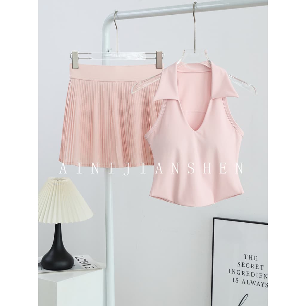 Roupa interior esportiva gola polo feminina olhar mais magro de secagem rápida Yoga colete terno Pilates treinamento res