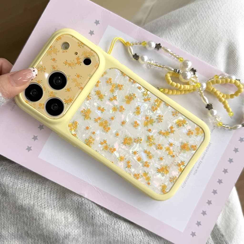 Simples High-End sentimento tela cheia amarelo Floral resistente a choques capa protetora com tudo incluído, adequada pa