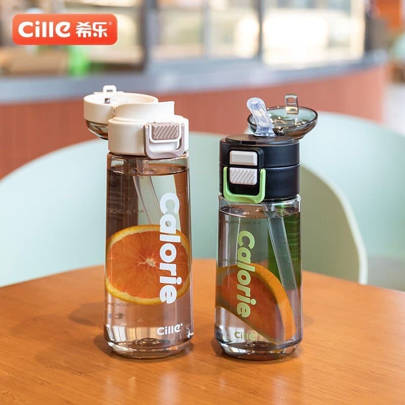 Xile copo de água de grande capacidade 620ml esportes duplo beber masculino feminino estudantes garrafa de água de alto