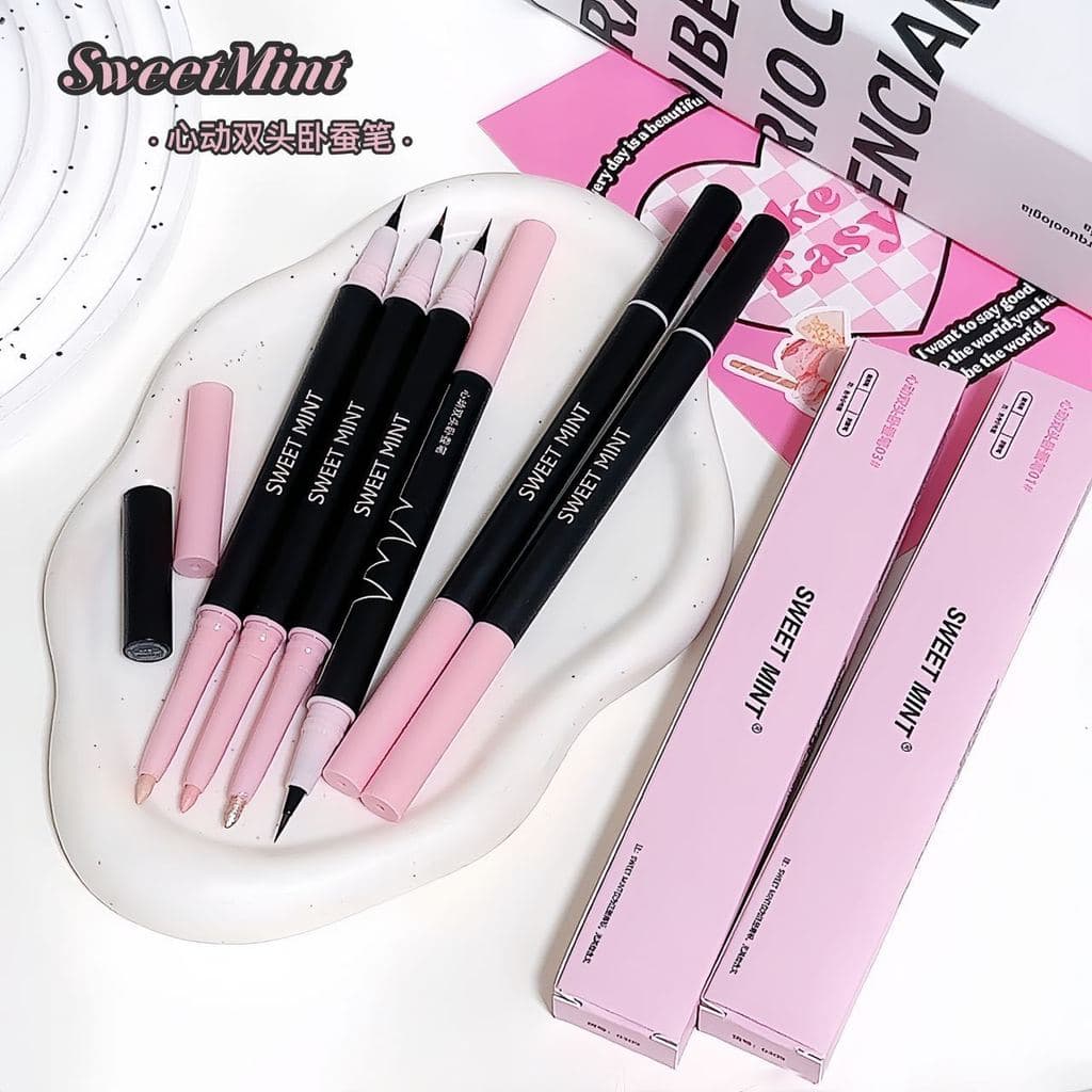 Caneta delineadora Sweetmint de dupla função, não à prova d'água, alta luminosidade, não desbota, com duas pontas, 9CRU.
