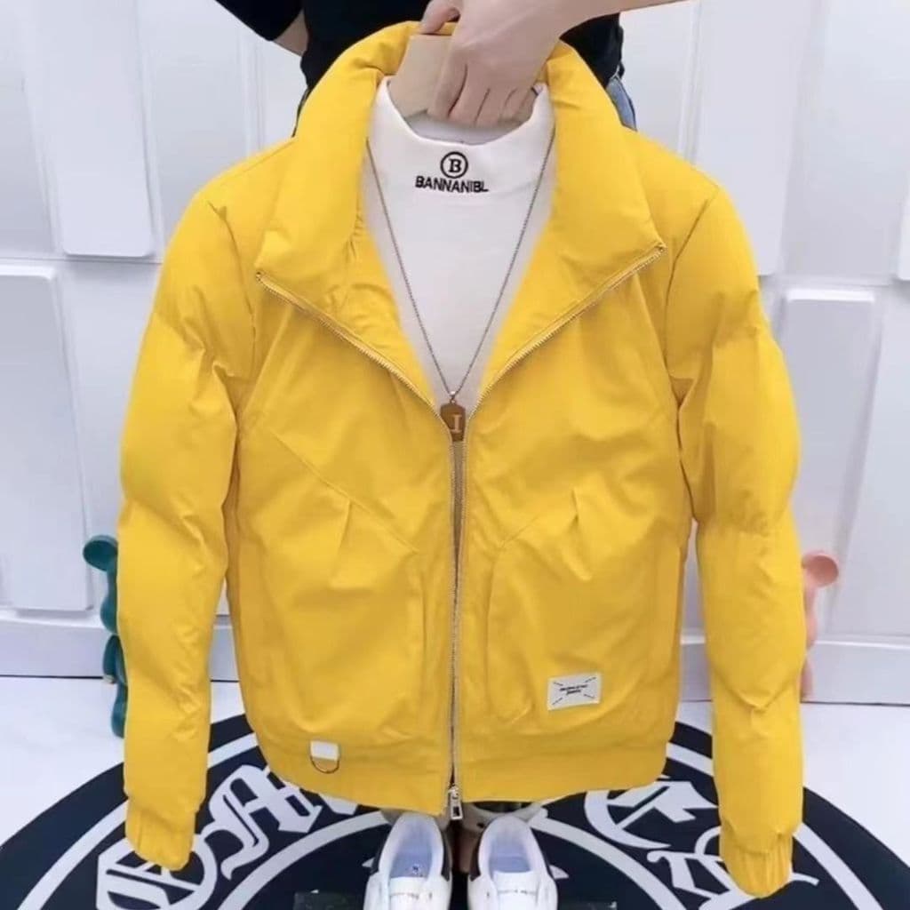 Jaqueta acolchoada masculina 2025 inverno novo estilo versão coreana Slim-fit jaqueta da moda rufião bonito marca na mod