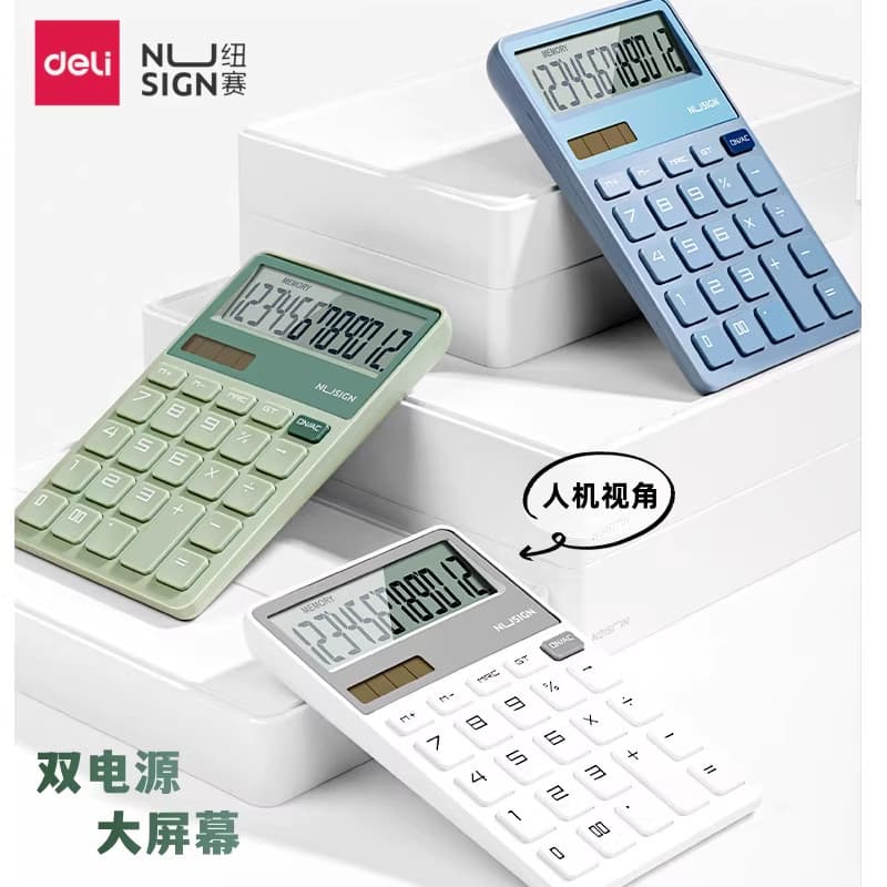 Calculadora NS042 Tamanho Pequeno Portátil Dual Power Contabilidade Dedicada Influenciador de Escritório Comercial Máqui