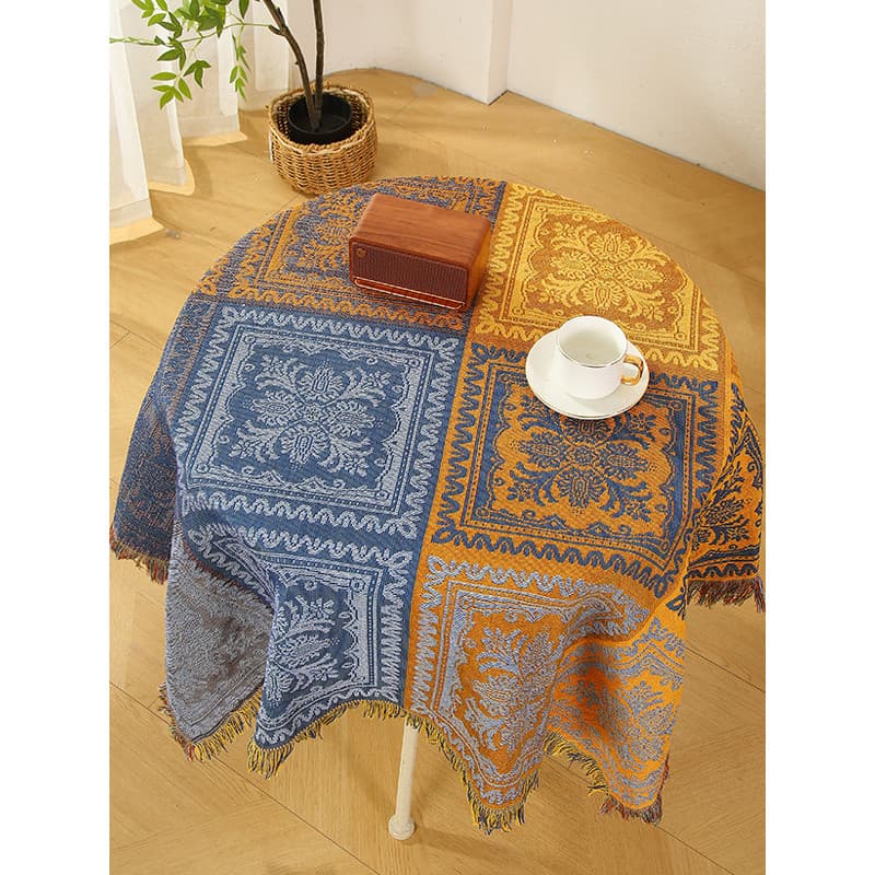 Novo estilo Medieval toalha de mesa redonda decoração cobertor b & b modelo cobertor do quarto acampamento ao ar livre r