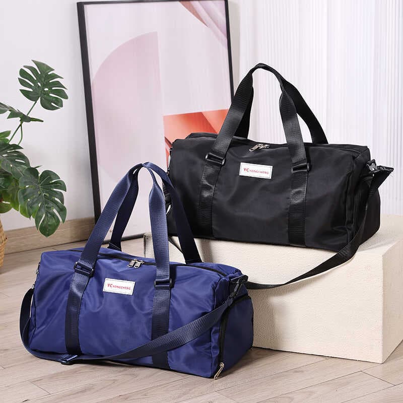 Bolsa de viagem portátil de grande capacidade, bolsa esportiva para academia, separação seca e molhada, viagem de negóci