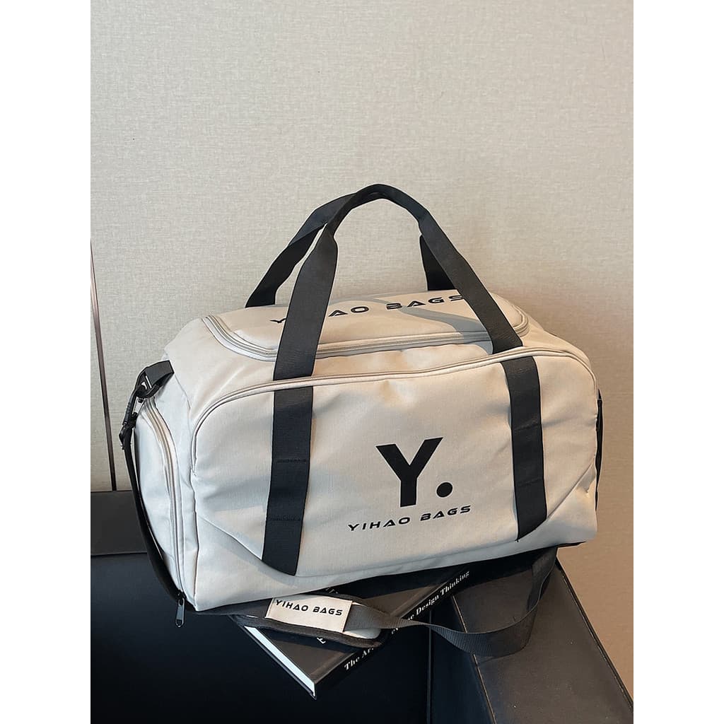 Bolsa de viagem portátil de grande capacidade, masculina, separação seca e molhada, esportiva, academia, feminina, bolsa