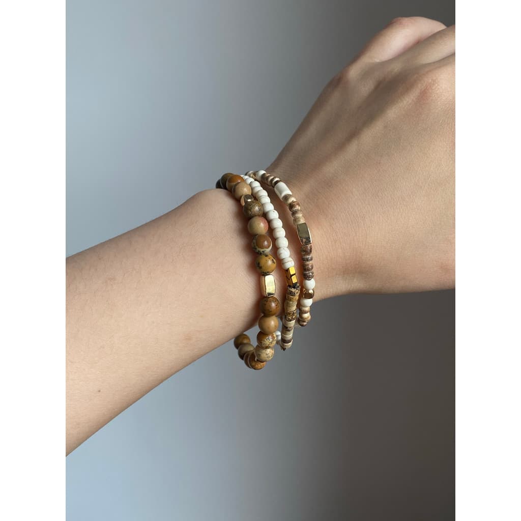 pulseira feminina pulseira Europeu americano Cross-Border moda única contas de madeira pedra frisado pulseira feminina n