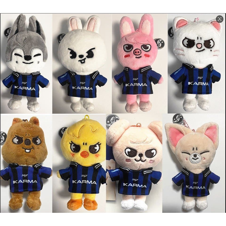 Kpop Idol Stray Kids Bolsa De Pelúcia Chaveiro Pingente Felix KARMA Boneca De Vestir SKZ Bangchan Changbin