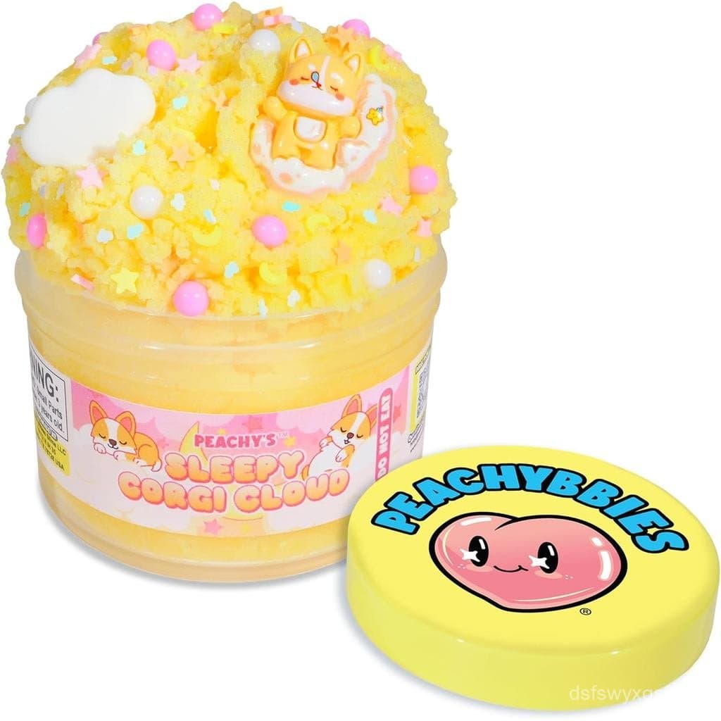 Peachybbies y Corgi Cloud, Made in USA Premium Slime Scented Slime, 7 oz. TLCD