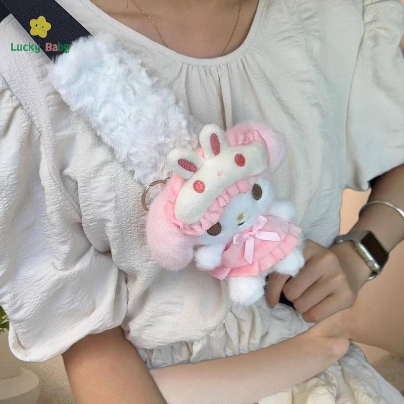 [Luckybaby-t] Cartoon Hello Kitty Cinto De Segurança Capa De Ombro Roupas Femininas Protetora De Pelúcia Antidesgaste Pa