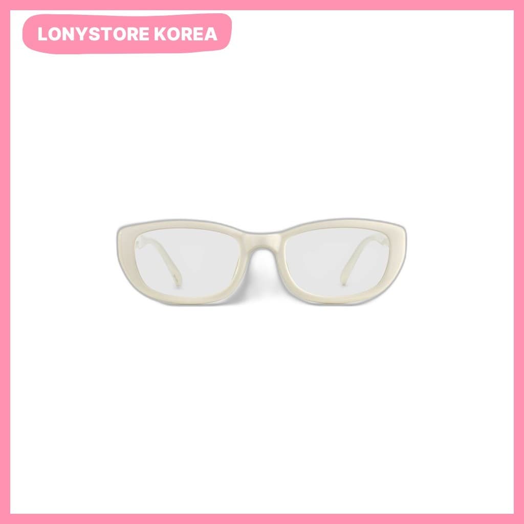 [Elefante Azul] Óculos De Moda Coreana LEILA Marfim/Armação Brilhante Da LONYSTORE