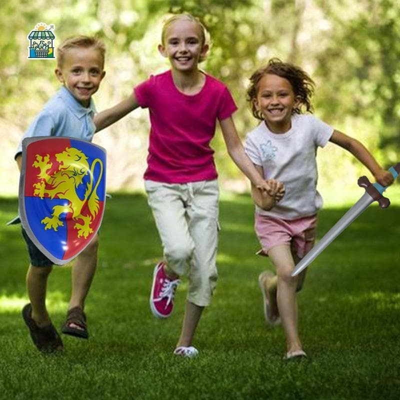 Conjunto De Lembrancinhas De Festa De Cavaleiro Inflável E Escudo Explodir Medieval Para Decorações Príncipe