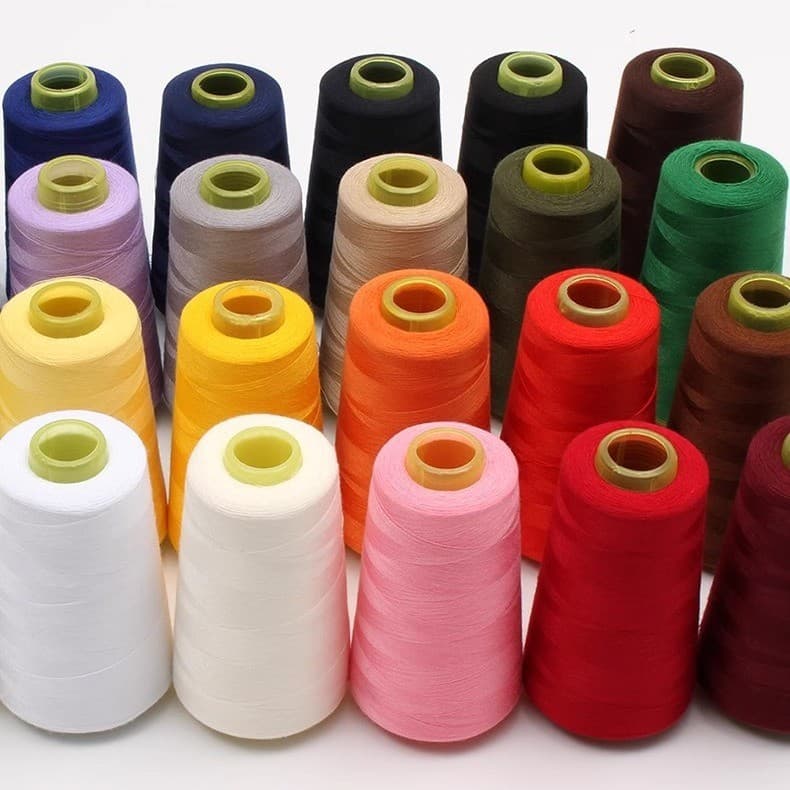 Colcha de costura linha de algodão branco máquina de costura preto branco linha de roupas domésticas fio fino fio pagode