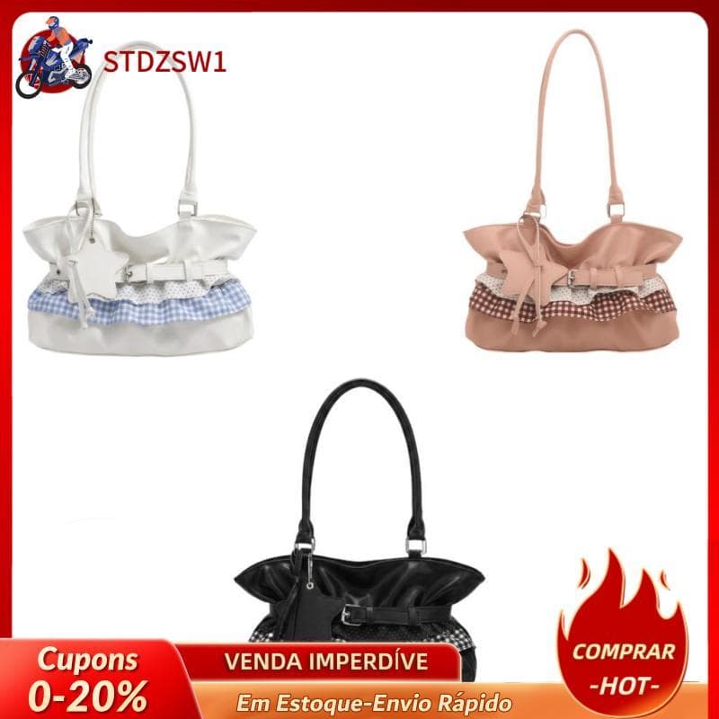 [stdzsw1] Bolsa Feminina Elegante E Leve Clássica De Couro PU Fashion De Ombro Para Viagens De Trabalho