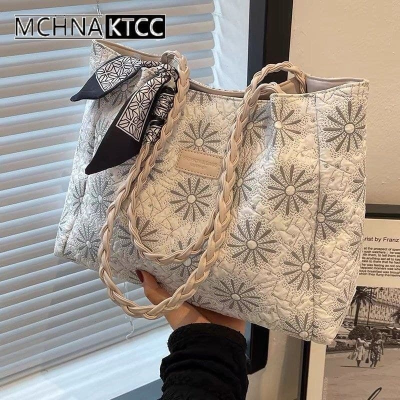 MCHNA KTCC Bolsa Vermelha de Grande Capacidade Bolsa Simples Moda Um Ombro Casual