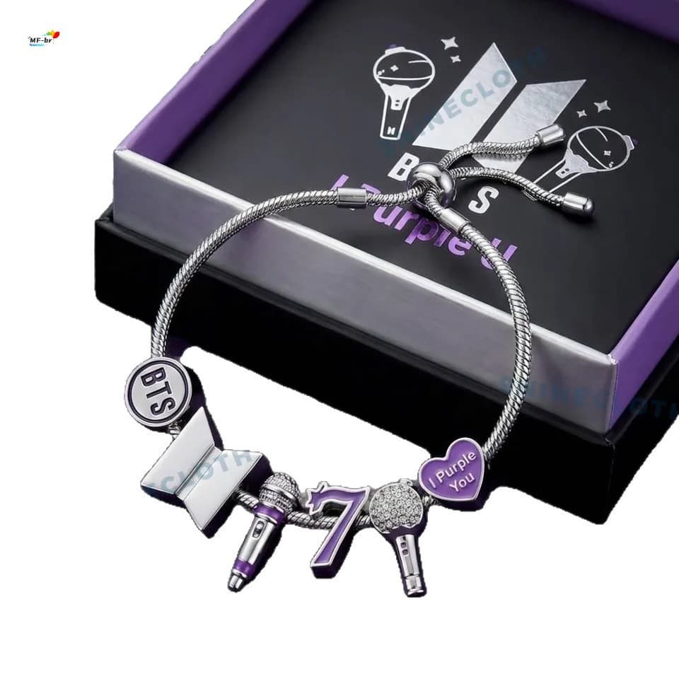 Pulseira De Microfone BTS1-Joias Digitais Da Moda De 7 Elementos Para Mulheres E Crianças