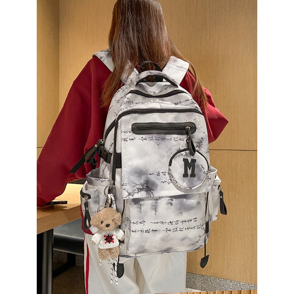 Mochila escolar para meninas do ensino médio, grande capacidade, alto valor, mochila escolar Casual estilo chinês 2026,