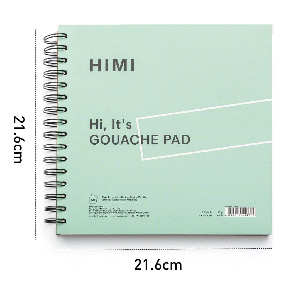 Bloco de Papel P/ Guache Himi 160g/m² 21,6x21,6cm 50 Folhas