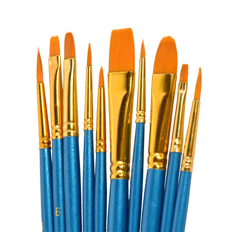 10 varas conjunto de pincel de pintura a óleo pintura corporal conjunto de maquiagem pincel guache aquarela pincel de ól
