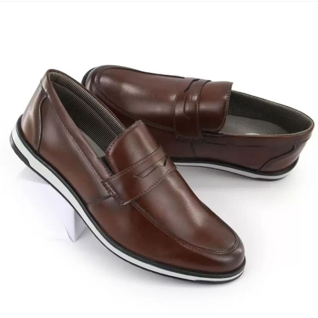 Mocassim Masculino Elegante de Couro Legitimo Sport Fino Oxford Confortável Macio Pronta Entrega