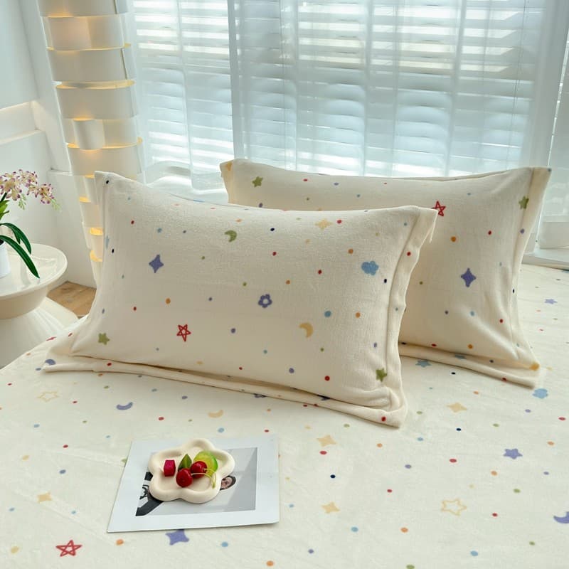 Fronha de veludo leite um par pacote inverno Coral veludo fronha 48cm x 74cm única fronha 2 único