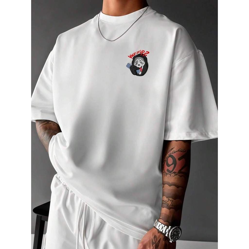 Camiseta Masculina Estampada Ghostface Wazzup Camisa Feminina 100% Algodão Premium