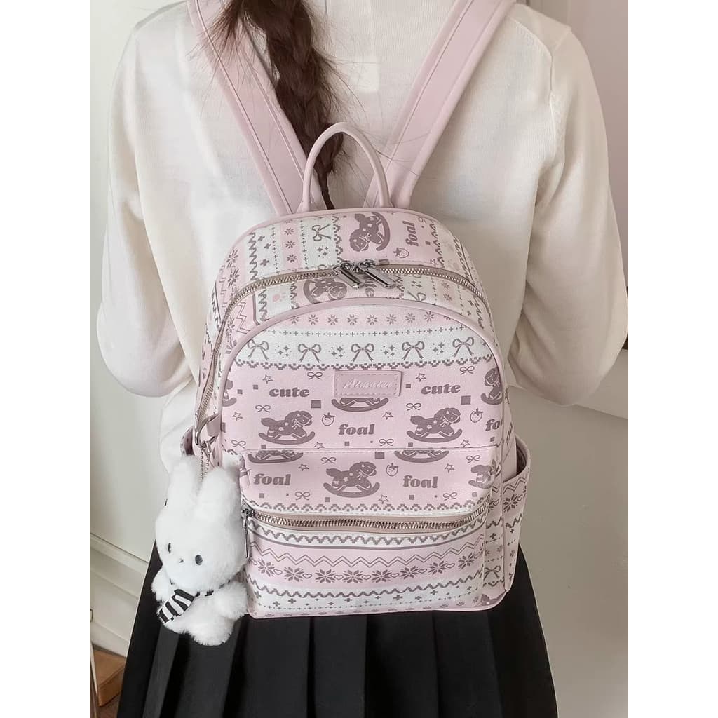 Novo Casual de grande capacidade estilo Preppy mochila feminina 2026 Commuter All-Match mochila estudante classe saco es