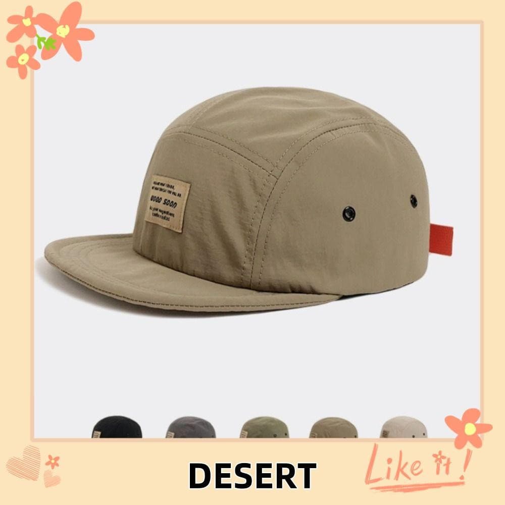 Boné De Beisebol De Secagem Rápida DESERT , Chapéu Snapback Respirável De Aba Curta , Hip-hop Plano E Macio