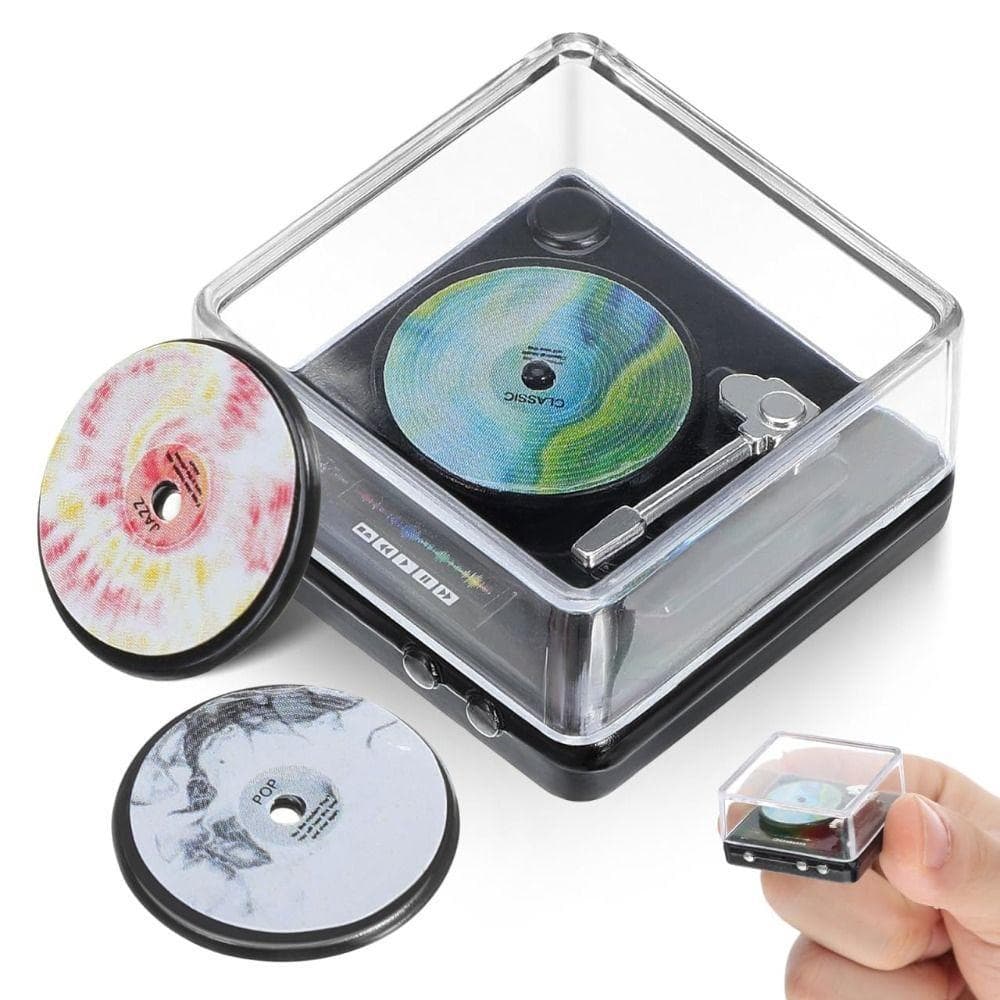 Toca-Discos Em Miniatura , Reprodutor De Cd Para Casa De Bonecas De Simulação De Design Realista , Mini Disco 1