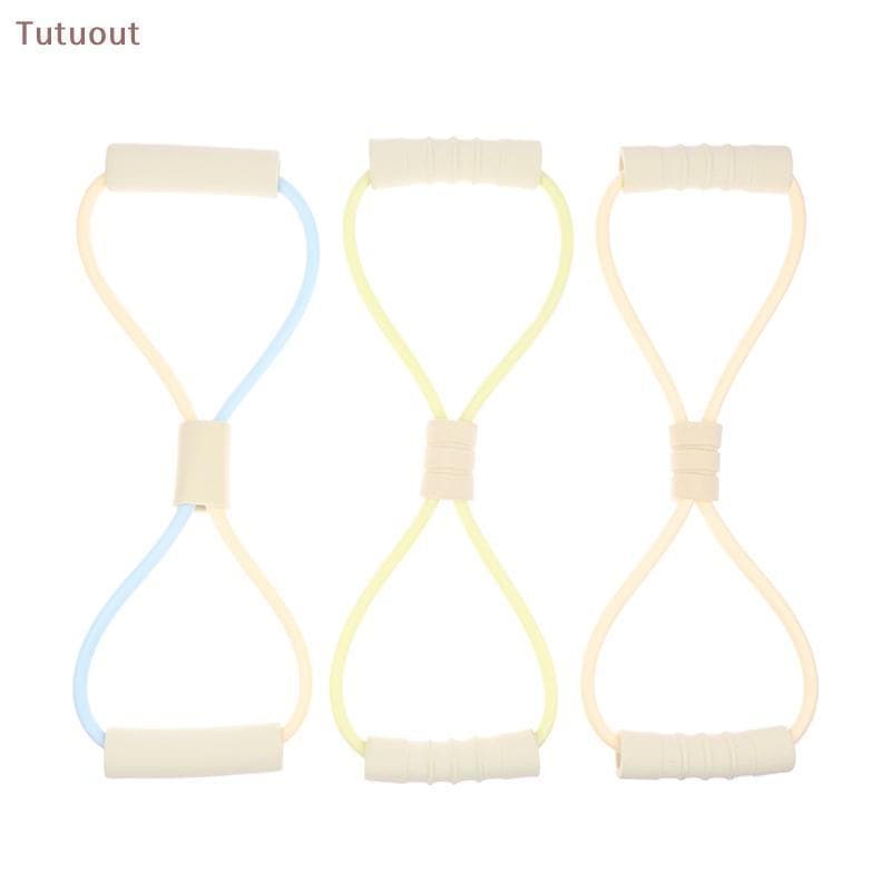 TUTU 1Pc 8 Forma Corda De Tensão Yoga Resistência Banda Casa Ginásio Elástico TPR Puxar Fitness Ombro Ne Abertura Expans