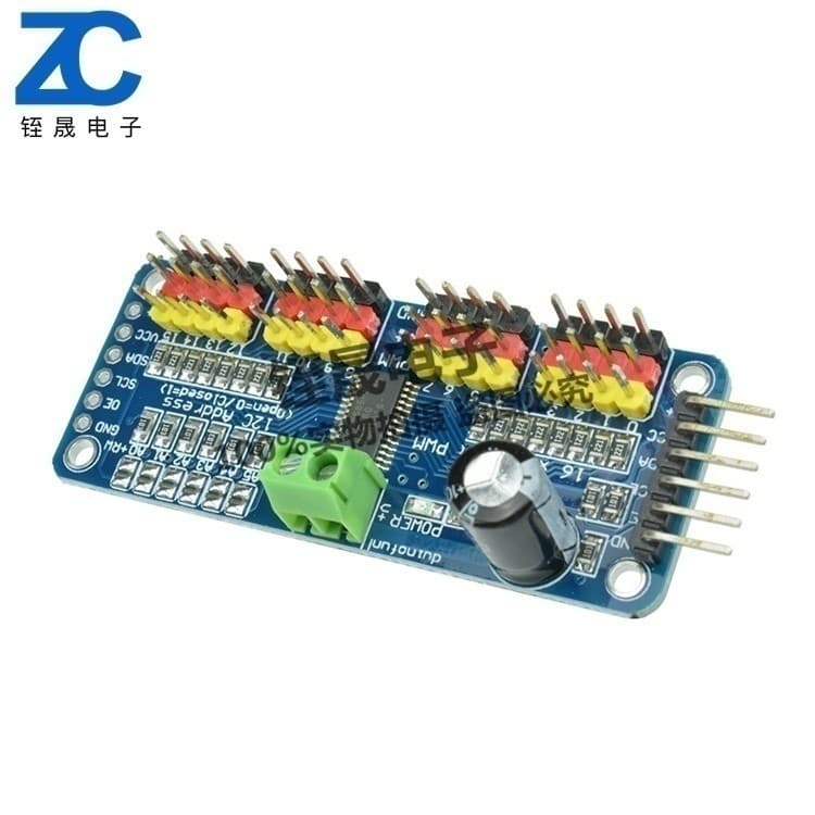 16ch PWM Servo Driver Board Robot Controller Módulo de driver de Interface IIC PCA9685