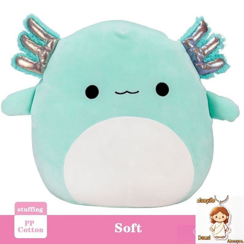 Brinquedo de Pelúcia Squishmallows Axolote Azul Anastasia Rosa Brinquedo de Pelúcia Menina Boneca Macia Travesseiro EBBT