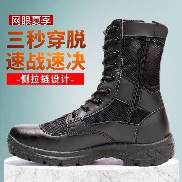 Ultra-leve verão Martin botas finas botas gerais respirável sapatos de segurança genuínos zíper sapatos de alta qualidad
